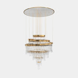Bella Gold Plated Crystal Glass Luxury Chandelier | Celestial Home Decor